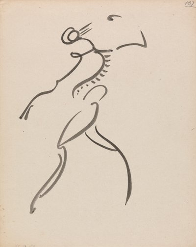Dansende figur, i profil af Henri Gaudier Brzeska