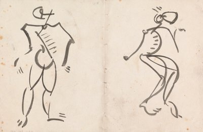 Fem studier til en skulptur af Henri Gaudier-Brzeska