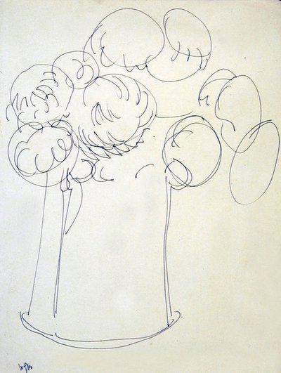 Blomster i en kande af Henri Gaudier-Brzeska