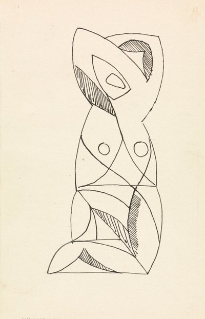 Knælende kvindefigur af Henri Gaudier Brzeska