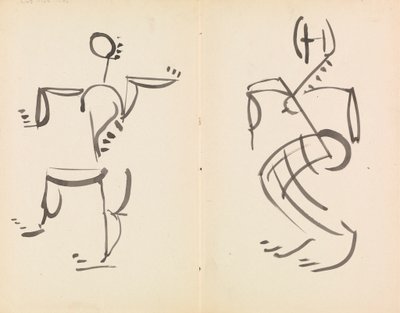 Mandlige og kvindelige dansefigurer af Henri Gaudier Brzeska