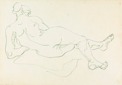 Tilbagelænet kvindefigur af Henri Gaudier-Brzeska