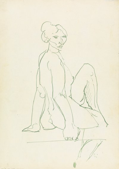 Siddende kvindefigur af Henri Gaudier-Brzeska
