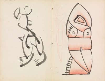 Undersøgelse til en figural skulptur, krøbende figur af Henri Gaudier Brzeska