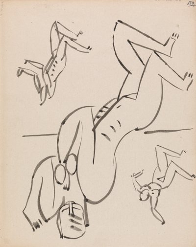 Tre undersøgelser for en kvindelig figur af Henri Gaudier Brzeska