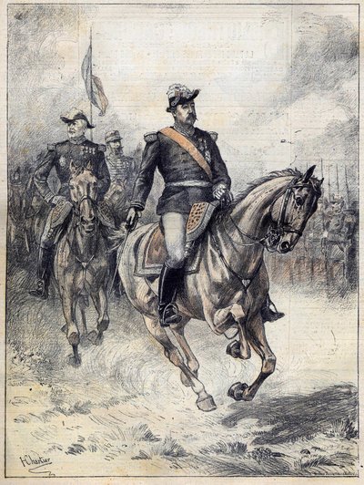General Felix Gustave (Felix-Gustave) Saussier (1828-1905) i 1892 efter Chartiers aquerelle. af Henri Georges Jacques (after) Chartier