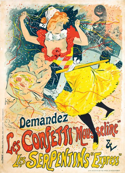 The Confetti, 1894. af Henri Georges Meunier