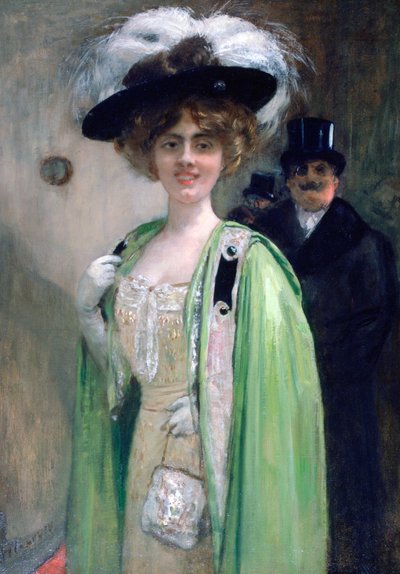 Et par ankommer til en begivenhed, c1872-1929 af Henri Gervex