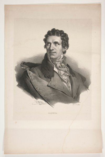 Portræt af Antonio Canova af Henri Grevedon