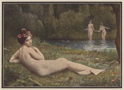 Sommerens glæder (farve litho) af Henri Guinier
