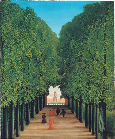 Avenue in the Park at Saint Cloud, ca. 1908 (olie på lærred) af Henri Rousseau
