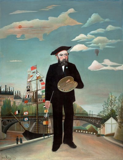 Mig selv: Portræt-landskab, 1890 af Henri J.F. 1844 1910 Rousseau