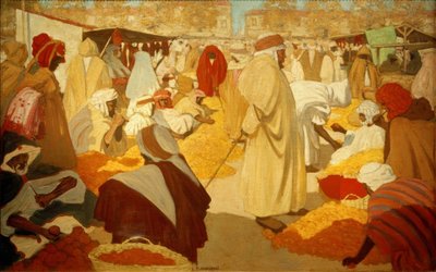 H.Evenepoel, Orangenmarkt i Blidah af Henri Jacques Edouard Evenepoel