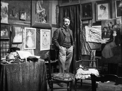 Henri Matisse i Henri Evenepoels værksted, 1897. af Henri Jacques Edouard Evenepoel