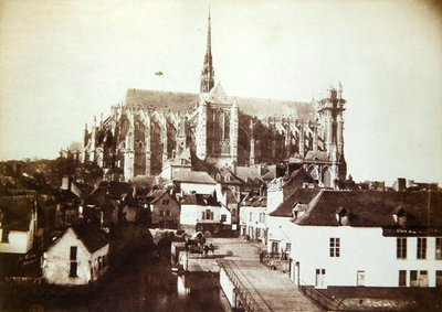 Amiens Cathedral, ca. 1851-52 (kalotype) af Henri Jean-Louis Le Secq