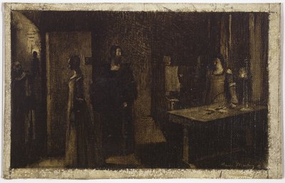 Krucifikset, ca. 1887 (olie på lærred) af Henri Jean Guillaume Martin