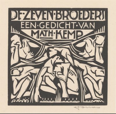 De syv brødre (original titel på objektet) af Henri Jonas (signed by artist)