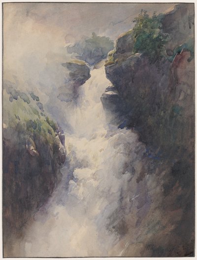 En kaskade i bjergene af Henri-Joseph Harpignies