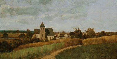 En landsby ved høsttid af Henri-Joseph Harpignies