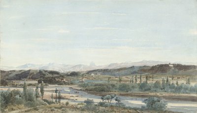 Landskab med en floddal i det sydlige Frankrig af Henri-Joseph Harpignies