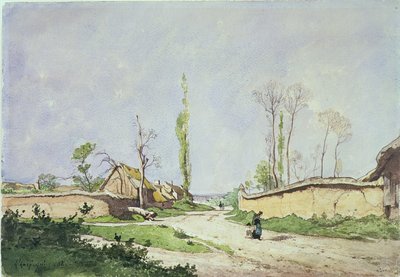No.1534 A Village Road, Oiseme, 1888 af Henri-Joseph Harpignies