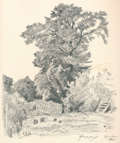 Studie af træer, c1839-1898, 1898 af Henri-Joseph Harpignies