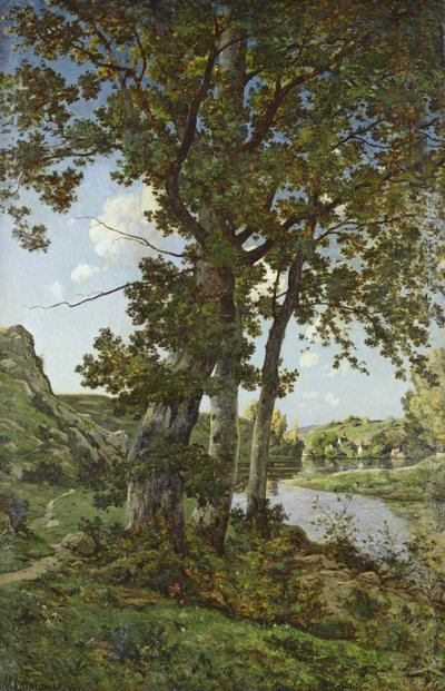 The Oaks of Chateau-Renard, 1875 af Henri Joseph Harpignies