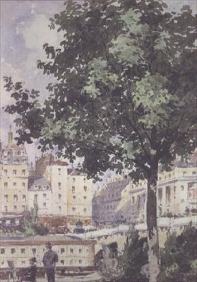 The Pont Neuf, 1893 (wc) af Henri-Joseph Harpignies