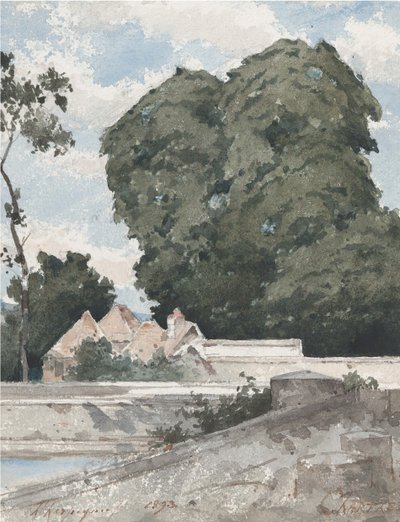 Udsigt fra voldene ved Chartres, 1893. af Henri-Joseph Harpignies