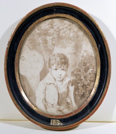 Honore de Balzac (1799-1850) seks år gammel, 1805 (pen og blæk og vask på papir) af Henri Joseph Hesse