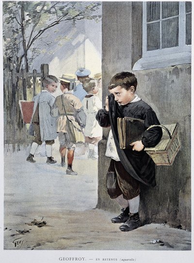 I tilbageholdenhed - akvarel af Geoffroy i "" Le Figaro Illustré""", maj 1901 af Henri Jules Jean Geoffroy