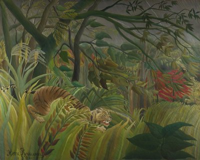 Overrasket!, 1891 af Henri Julien Félix Rousseau