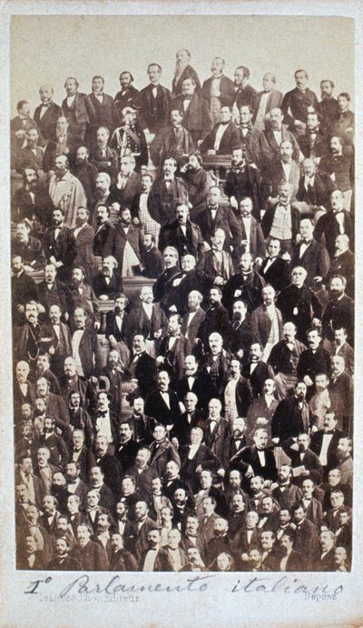 DET FØRSTE ITALIENSKE PARLAMENT 1861 af Henri Le Lieure
