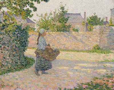 Bondepige vender tilbage til landsbyen, 1893 af Henri Lebasque