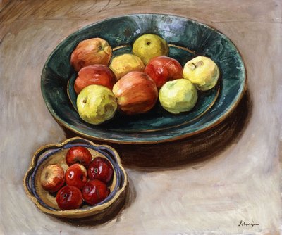 Stilleben med æbler; Nature Morte aux Pommes, ca. 1926 af Henri Lebasque