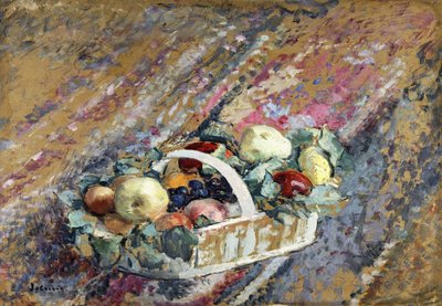 Stilleben med en kurv frugt; Nature Morte au Panier de Fruits, af Henri Lebasque