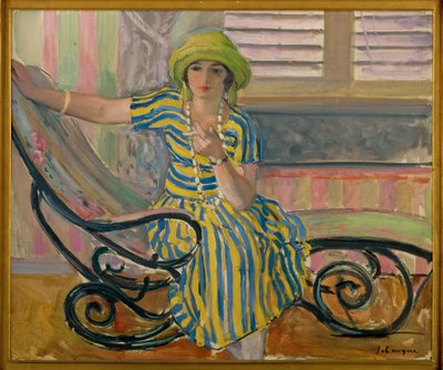 Cigaretten (maleri på lærred) af Henri Lebasque