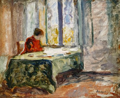 Kvinde syning; Kvinde syning, af Henri Lebasque