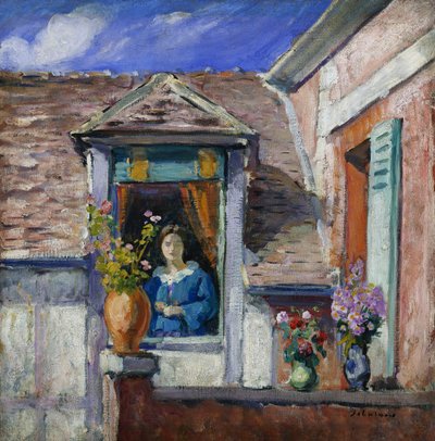 Kvinde ved vinduet; Femme a la Fenetre, af Henri Lebasque