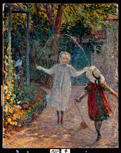 Unge piger leger i haven, 1899 af Henri Lebasque