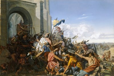 Robert le Forts død i slaget ved Brissarthe, 866 af Henri Lehmann