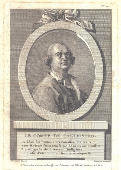 Greve Alessandro di Cagliostro 1743-1795, 1781 af Henri Louis Duhamel du Monceau