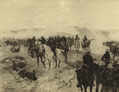 Slaget ved Kandahar, 1879 (dybtryk) af Henri Louis Dupray