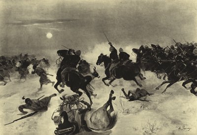Slaget ved Kassassin, 1882 (dybtryk) af Henri Louis Dupray