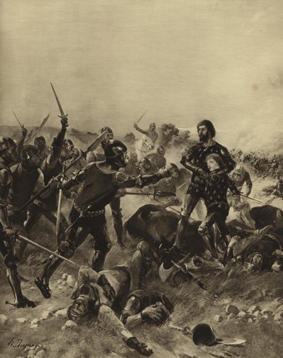Slaget ved Poitiers, 1356 (dybtryk) af Henri Louis Dupray