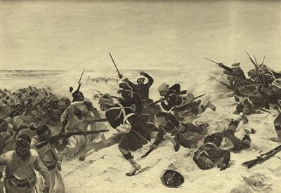 Slaget ved Tel el-Kebir, 1882 (dybtryk) af Henri Louis Dupray