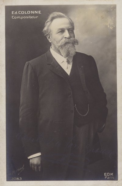 Edouard Colonne, fransk dirigent og violinist (1838-1910) (s/h-foto) af Henri Manuel