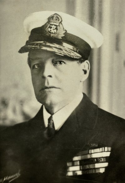 Portræt af admiral David Beatty (foto) af Henri Manuel