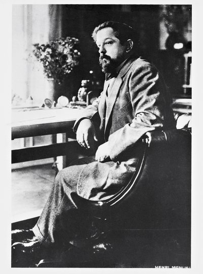 Portræt af den franske komponist og pianist Claude Debussy (Saint-Germain-en-Laye af Henri Manuel