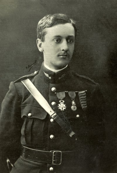 Portræt af flyveren Georges Guynemer (foto) af Henri Manuel